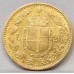 ITALY 1882 R . TWENTY 20 LIRA . GOLD COIN